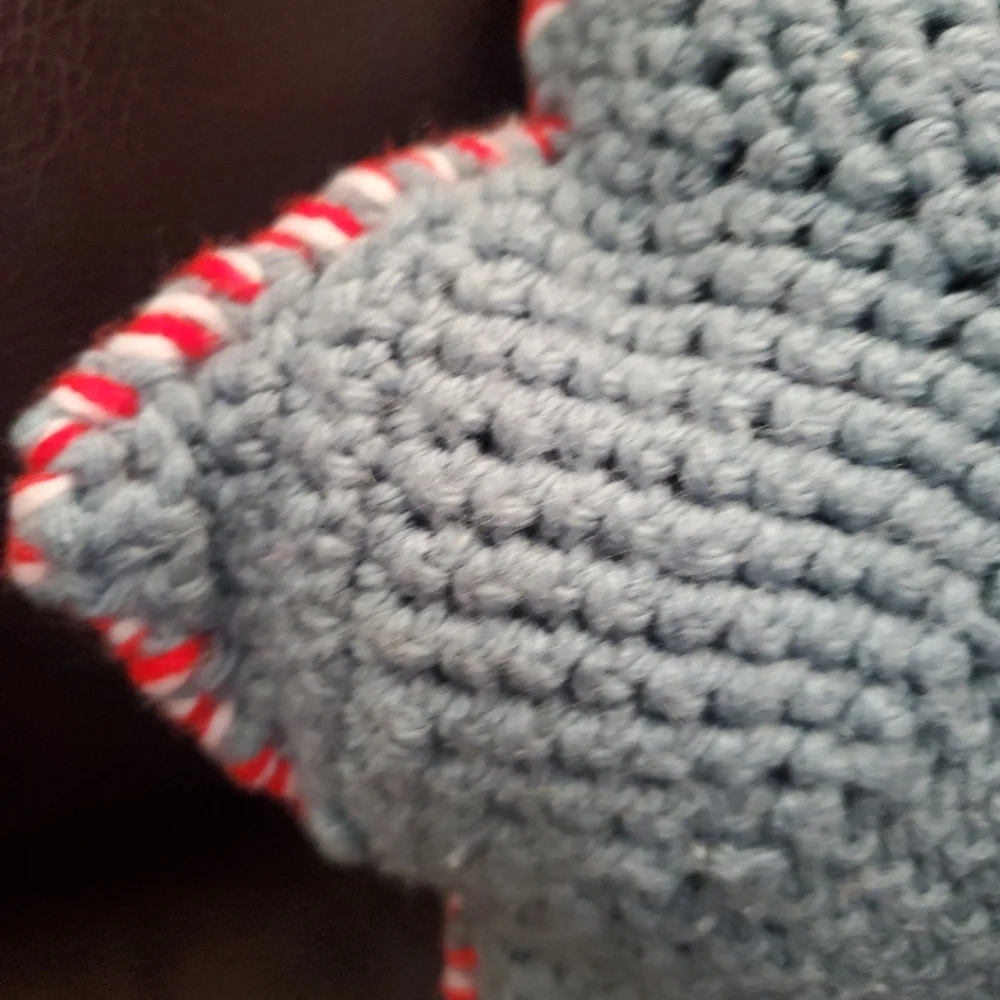 Crocheted star pillow or ornament